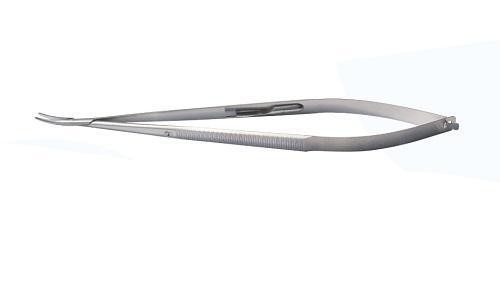 140-Millimeter-Augennadel-Halter, Augenoperations-Instrumente gebogene Spitze mit Verschluss